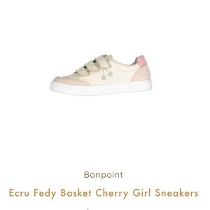 Bonpoint girl sneakers - size 31 (13 girls) beige/ pink